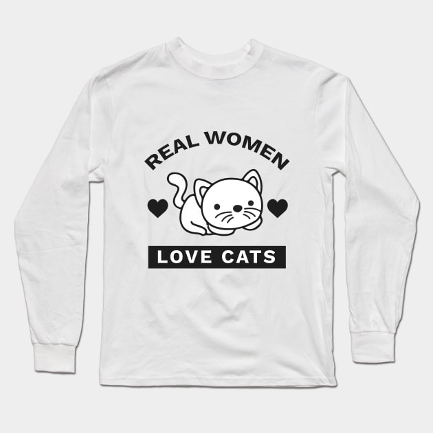 Real Women Love Cats Long Sleeve T-Shirt by Happypetstore